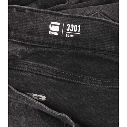 G-Star 3301 Men Charcoal Straight Slim Jeans W32 L31