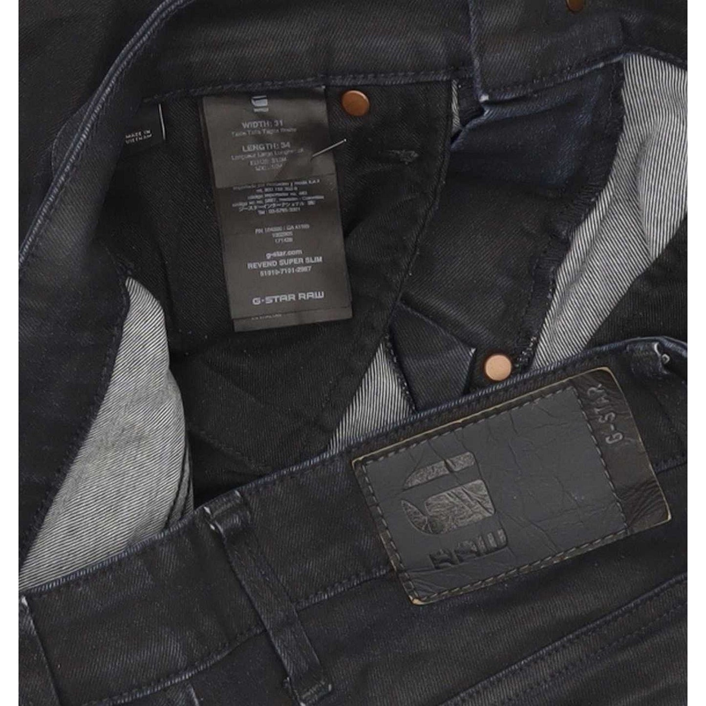 G-Star Revend Super Men Navy Straight Slim Stretch Jeans W31 L32