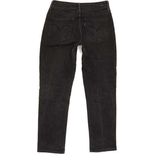 Levi's Men Black Straight Regular Stretch Jeans W27 L26