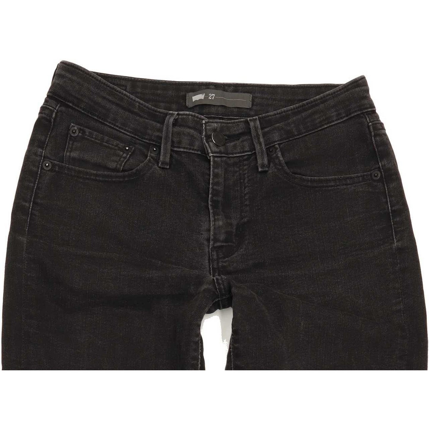 Levi's Men Black Straight Regular Stretch Jeans W27 L26