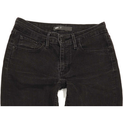 Levi's Men Black Straight Regular Stretch Jeans W27 L26