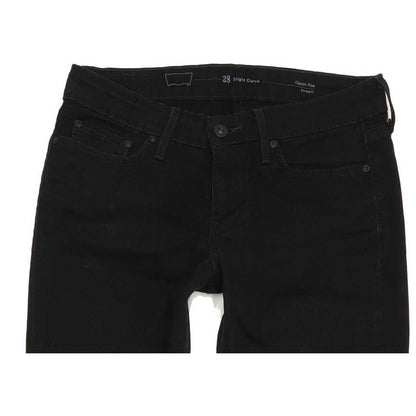 Levi's Slight Curve Women Black Straight Classic Stretch Jeans W28 L29