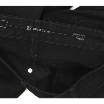 Levi's Slight Curve Women Black Straight Classic Stretch Jeans W28 L29