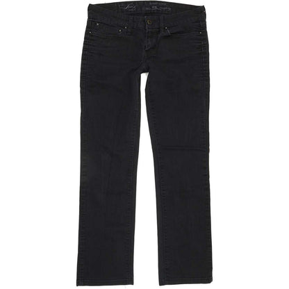 Levi's Slight Curve Women Black Straight Slim Stretch Jeans W28 L28