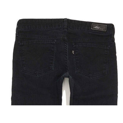 Levi's Slight Curve Women Black Straight Slim Stretch Jeans W28 L28