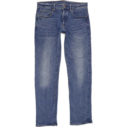 G-Star 3301 Men Blue Straight Slim Stretch Jeans W31 L32