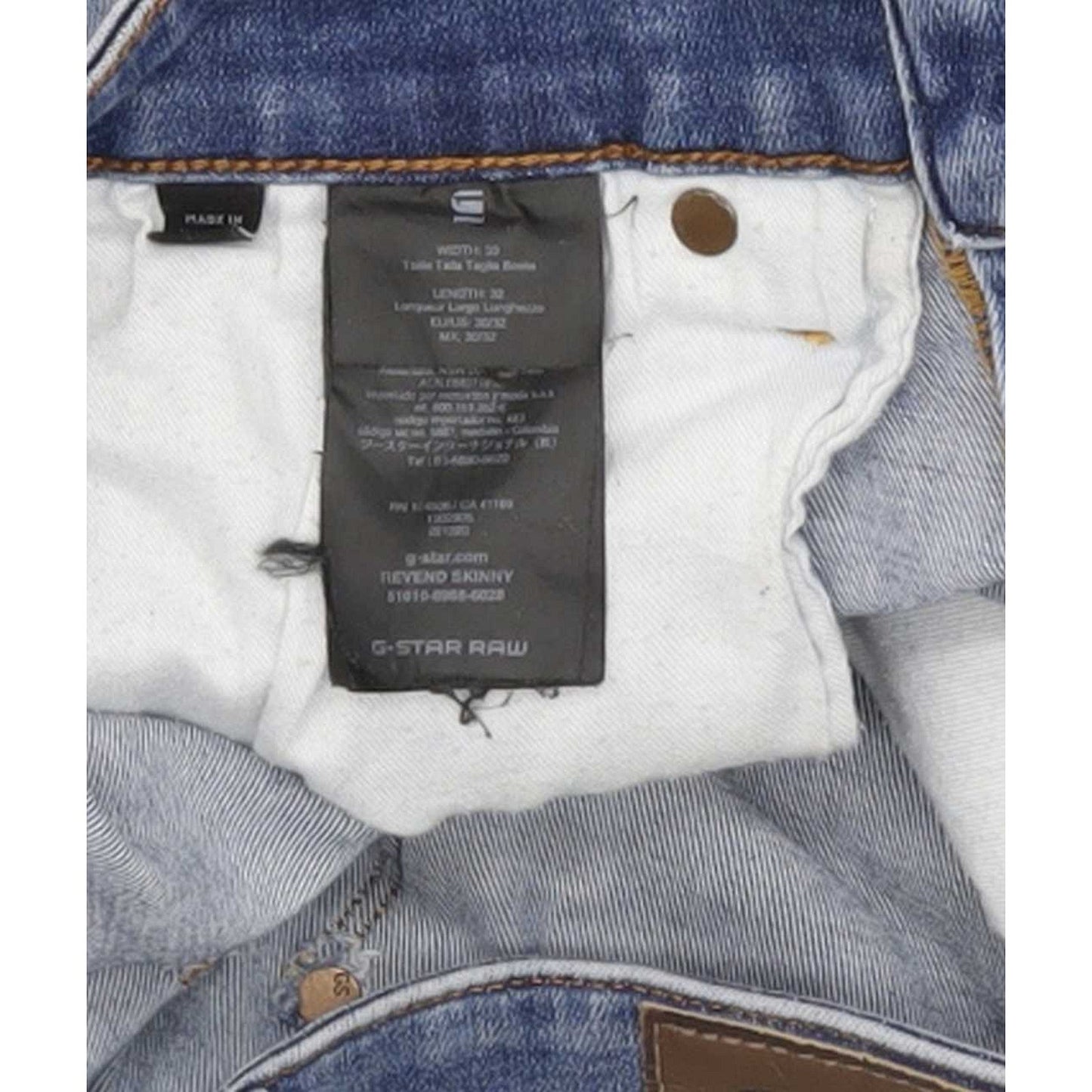 G-Star Revend Men Blue Skinny Regular Stretch Jeans W30 L32