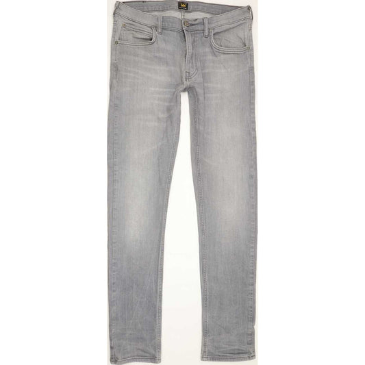 Lee Luke Men Grey Skinny Slim Stretch Jeans W32 L33