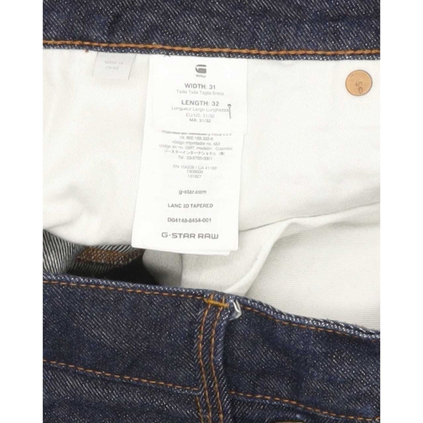 G-Star Lanc 3D Men Blue Tapered Slim Jeans W31 L32