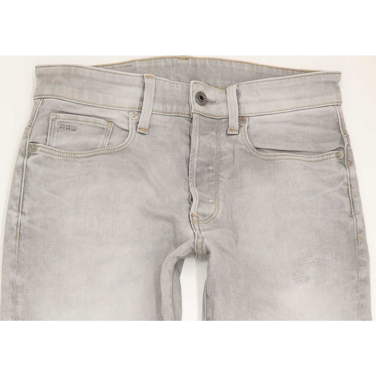 G-Star 3301 Men Grey Tapered Slim Stretch Jeans W30 L33