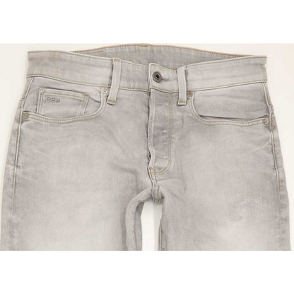 G-Star 3301 Men Grey Tapered Slim Stretch Jeans W30 L33