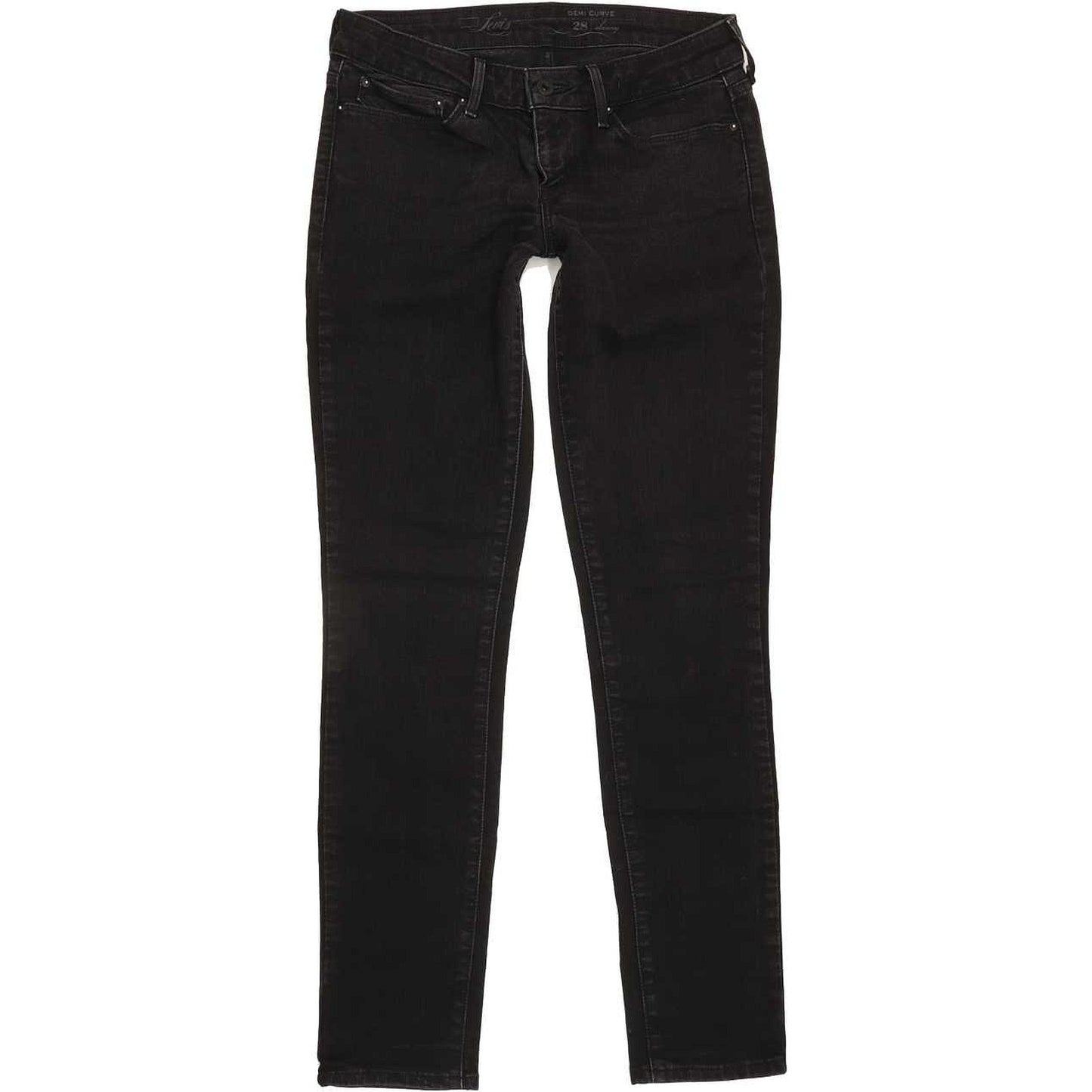 Levi's Demi Curve Women Black Skinny Slim Stretch Jeans W28 L31