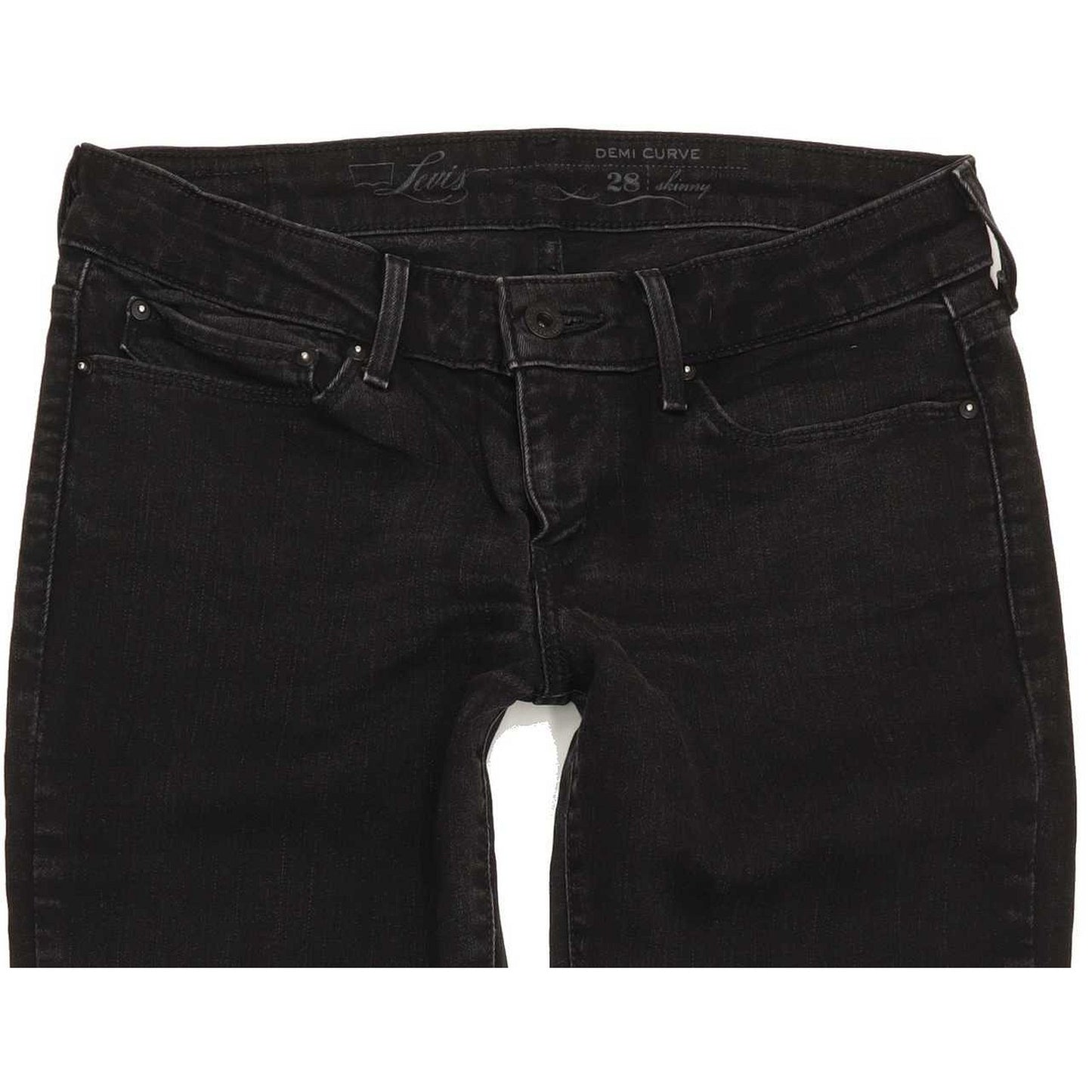 Levi's Demi Curve Women Black Skinny Slim Stretch Jeans W28 L31