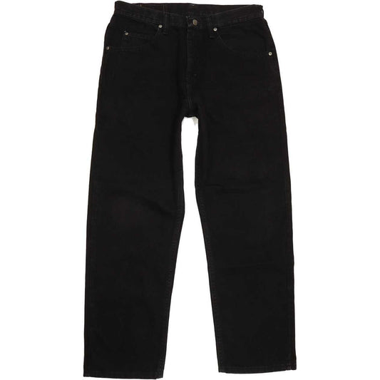 Wrangler Men Black Straight Regular Jeans W33 L30