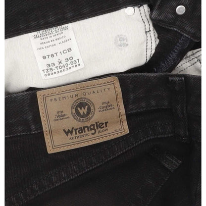 Wrangler Men Black Straight Regular Jeans W33 L30