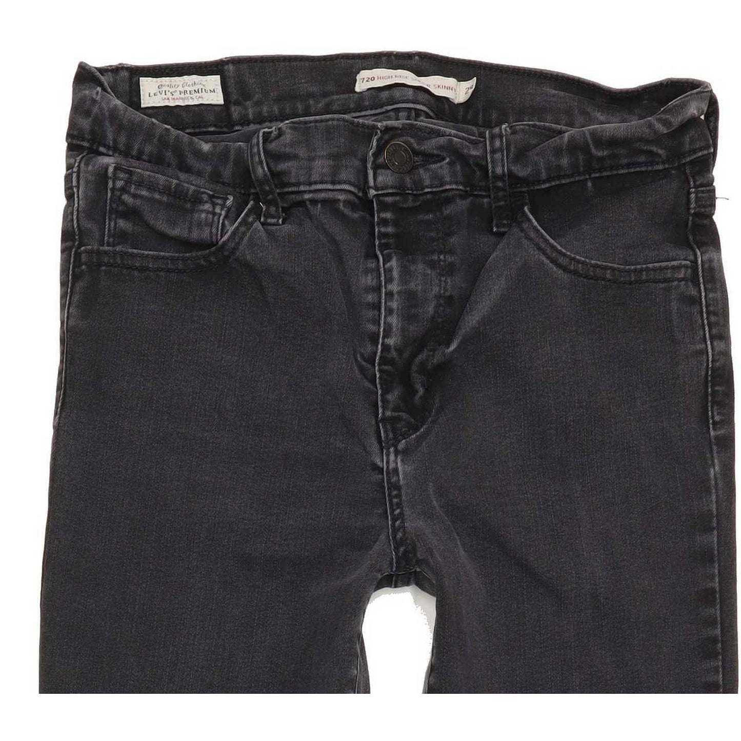 Levi's 720 High Rise Women Charcoal Skinny Stretch Jeans W28 L31