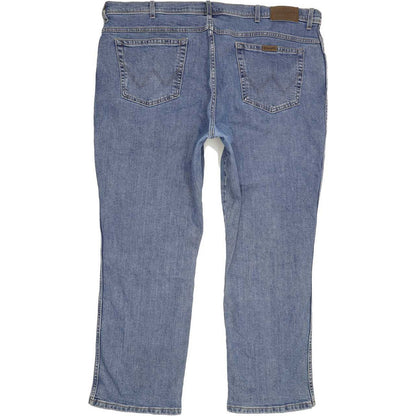 Wrangler Men Blue Straight Regular Stretch Jeans W43 L30