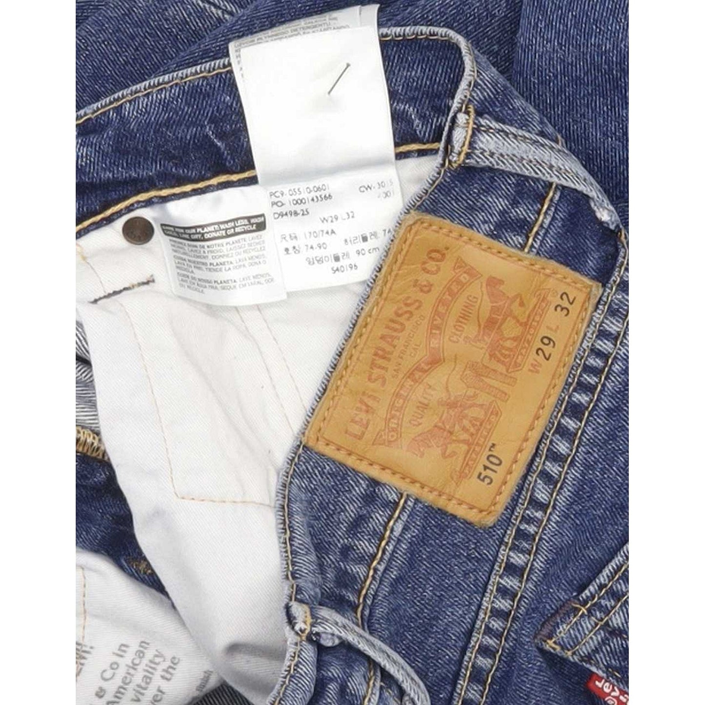 Levi's 510 Men Blue Skinny Slim Stretch Jeans W29 L32