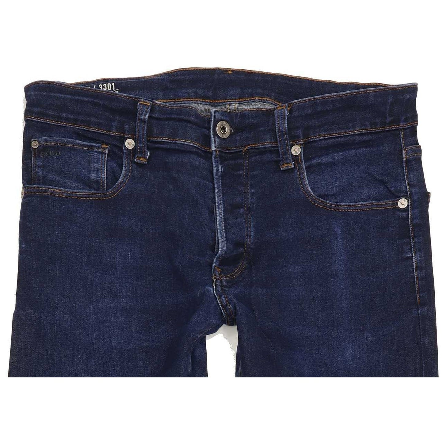 G-Star 3301 Men Blue Straight Regular Jeans W32 L33