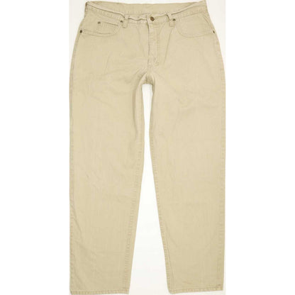 Lee St Louis Men Beige Straight Regular Jeans W36 L31