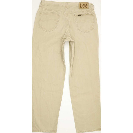 Lee St Louis Men Beige Straight Regular Jeans W36 L31