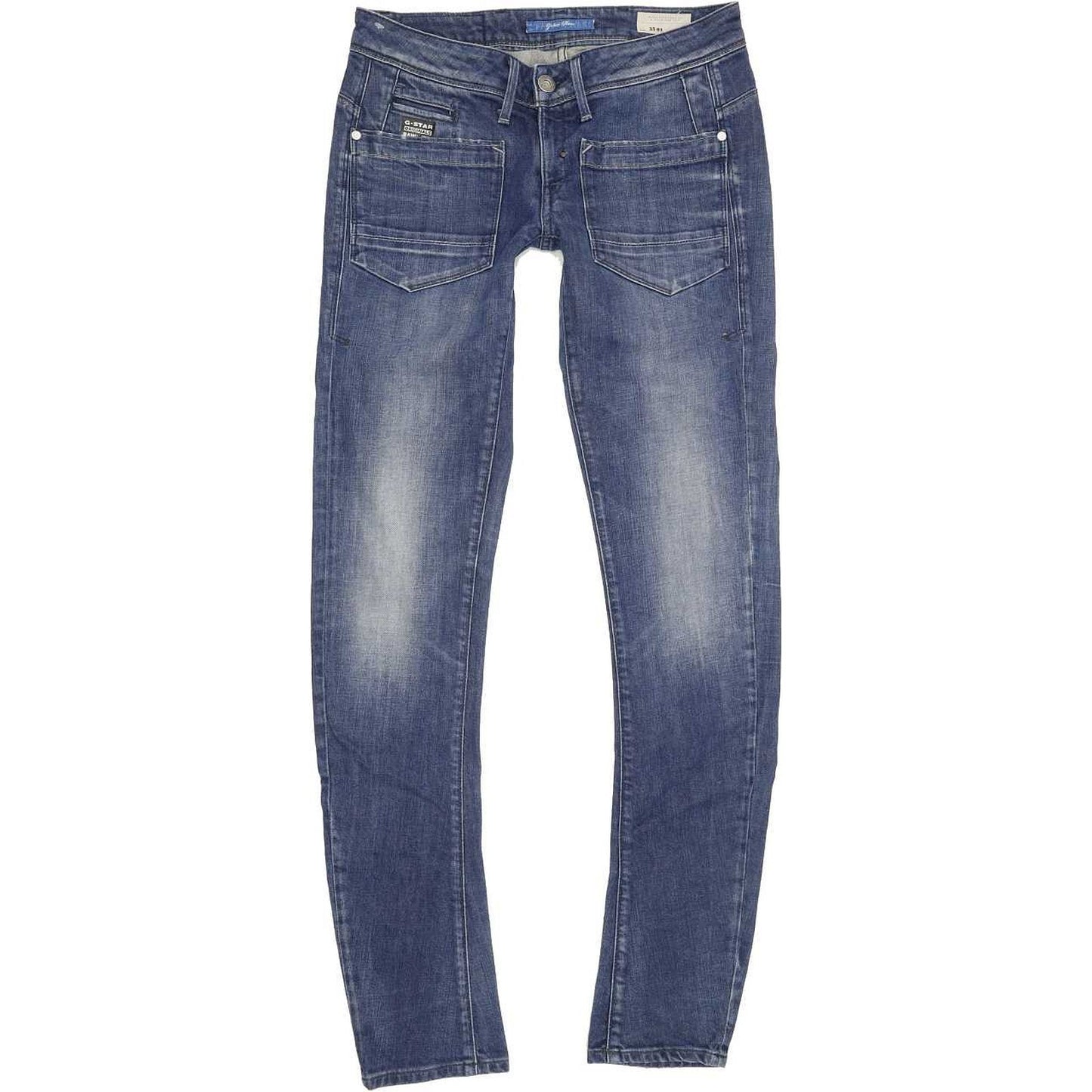 G-Star Low T Women Blue Skinny Slim Stretch Jeans W28 L33