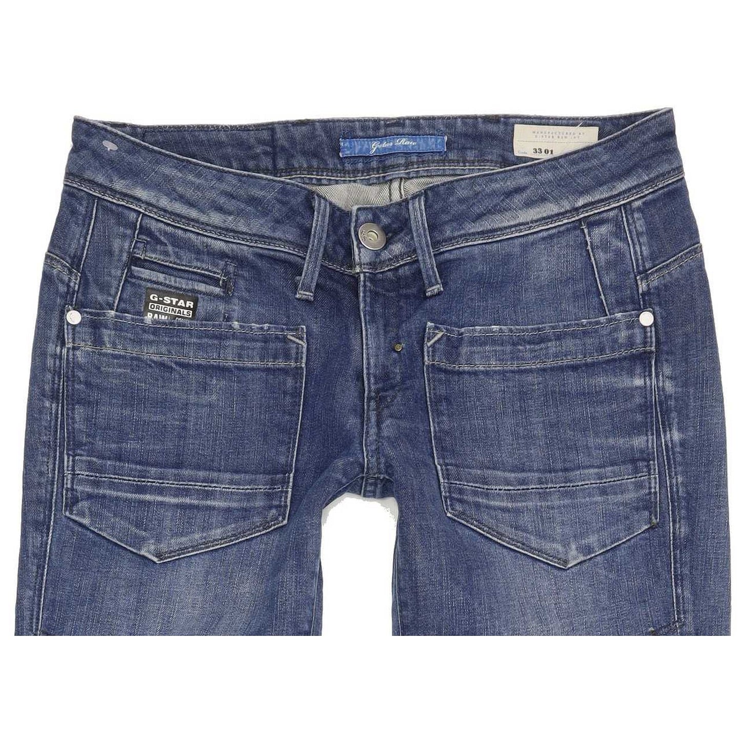G-Star Low T Women Blue Skinny Slim Stretch Jeans W28 L33
