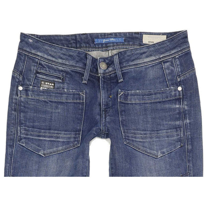 G-Star Low T Women Blue Skinny Slim Stretch Jeans W28 L33