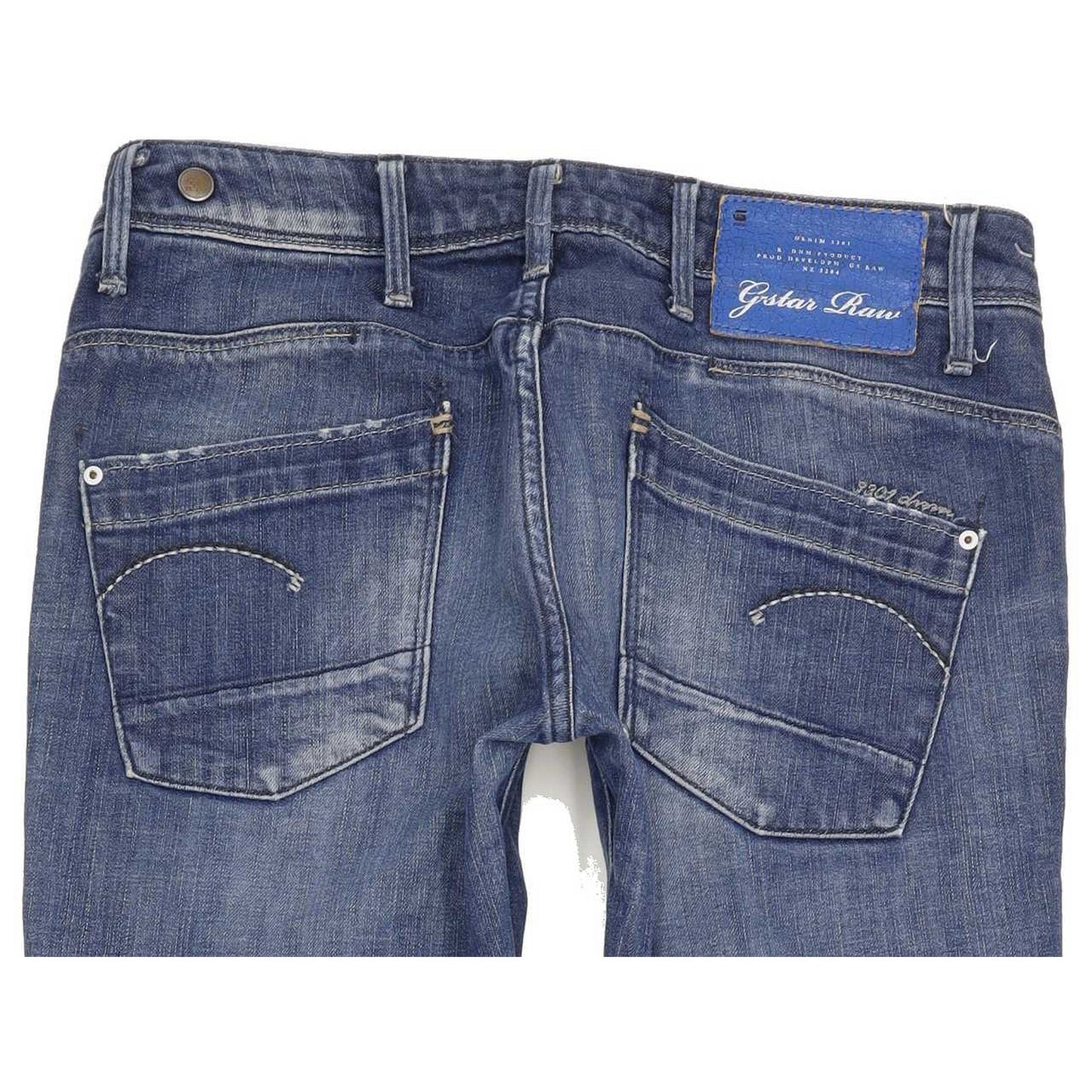 G-Star Low T Women Blue Skinny Slim Stretch Jeans W28 L33