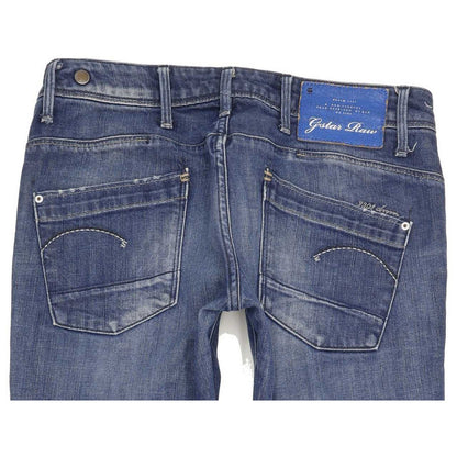 G-Star Low T Women Blue Skinny Slim Stretch Jeans W28 L33
