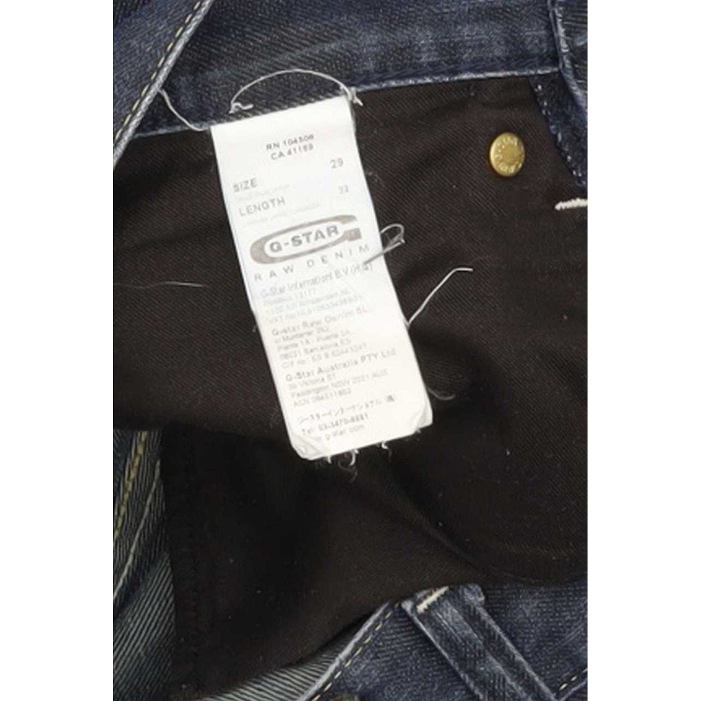 G-Star Coder Men Blue Straight Regular Jeans W29 L31