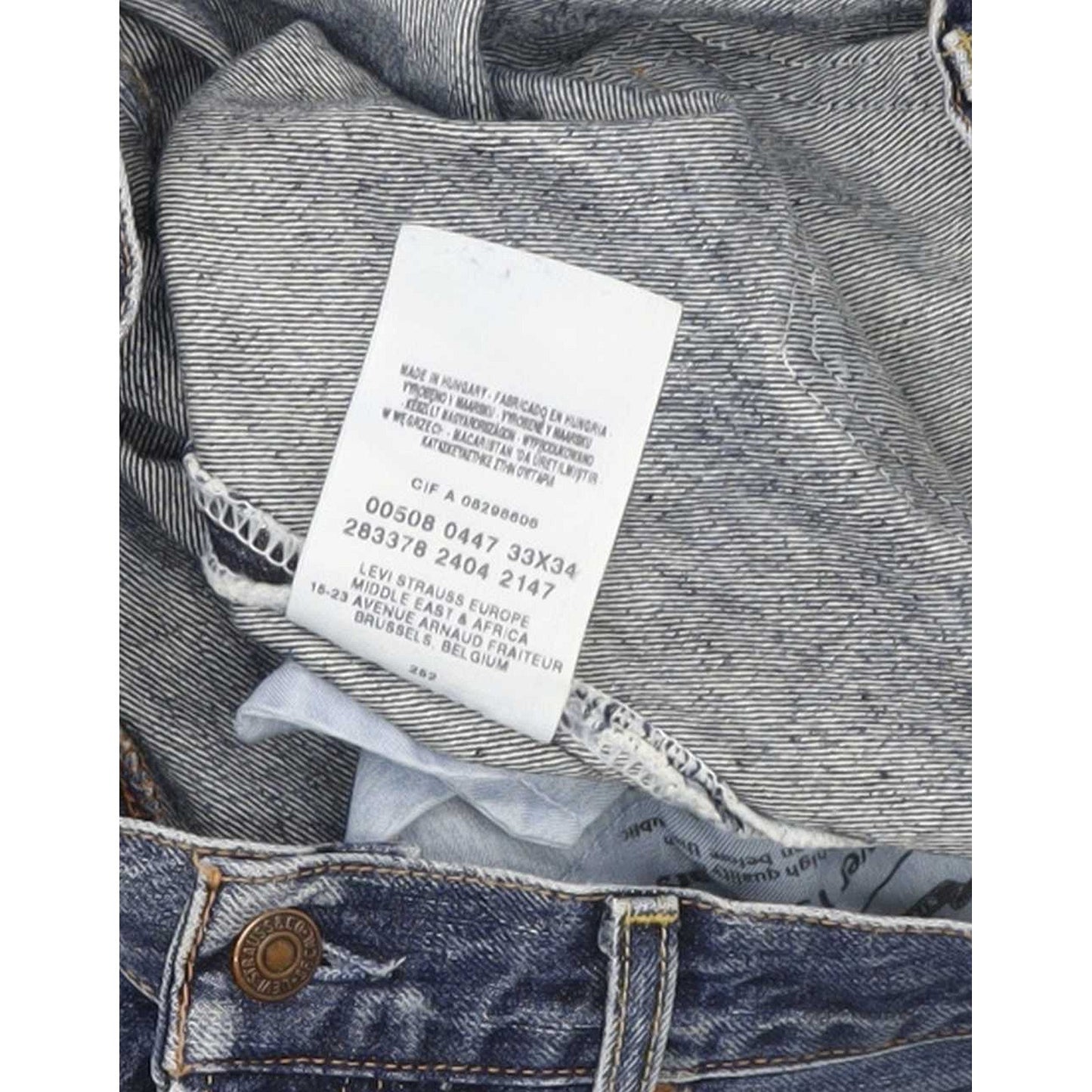 Levi's 508 Men Blue Straight Slim Jeans W33 L34