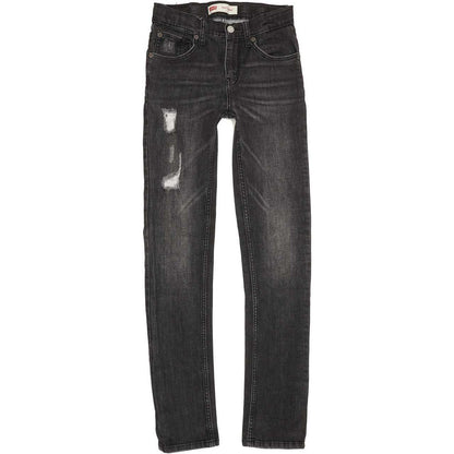 Levi's 510 Kids Charcoal Skinny Slim Stretch Jeans W26 L31