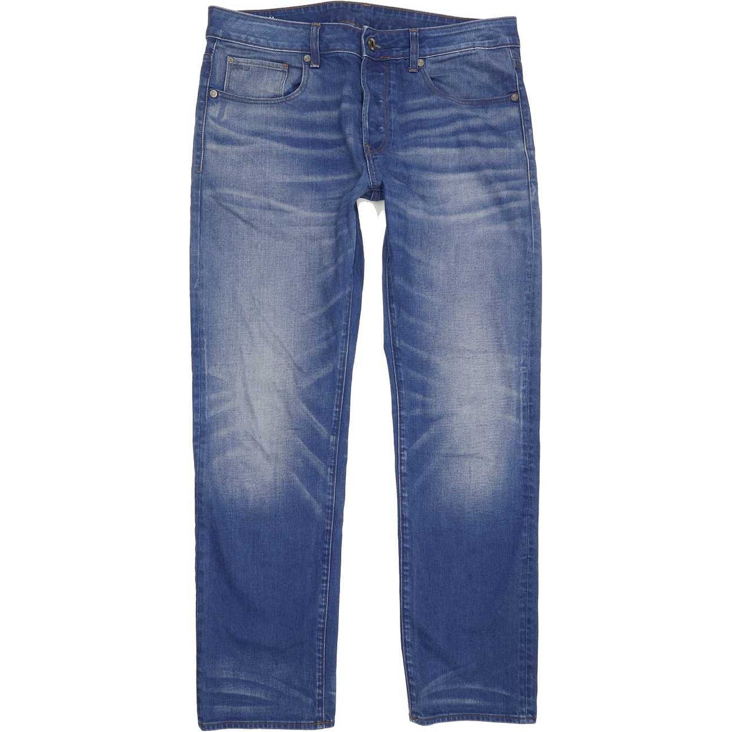 G-Star 3301 Men Blue Straight Slim Stretch Jeans W33 L31