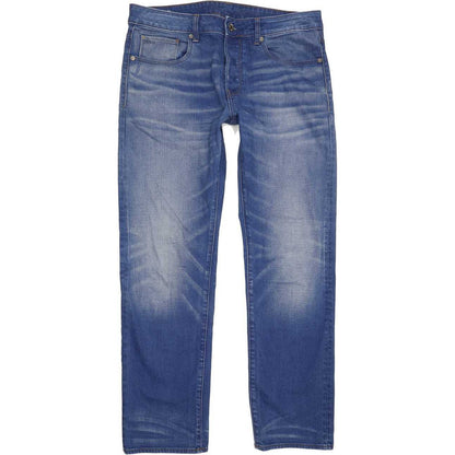 G-Star 3301 Men Blue Straight Slim Stretch Jeans W33 L31