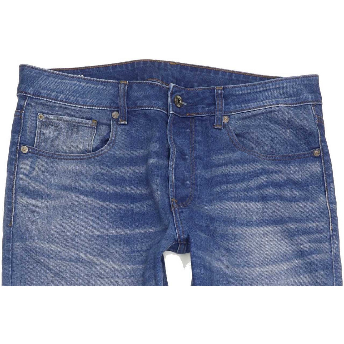 G-Star 3301 Men Blue Straight Slim Stretch Jeans W33 L31