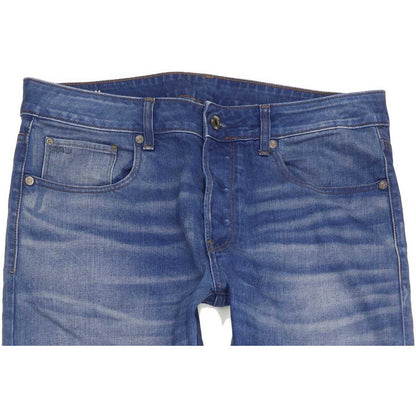G-Star 3301 Men Blue Straight Slim Stretch Jeans W33 L31