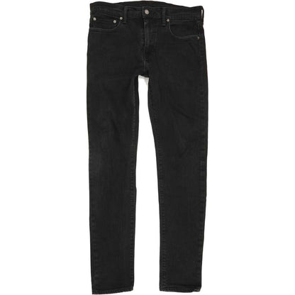 Levi's 512 Men Black Tapered Slim Stretch Jeans W32 L33