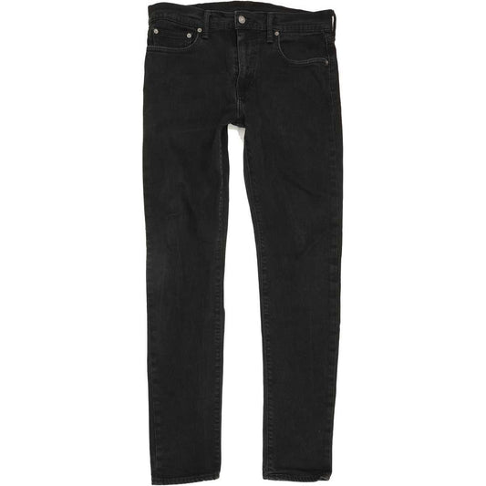 Levi's 512 Men Black Tapered Slim Stretch Jeans W32 L33