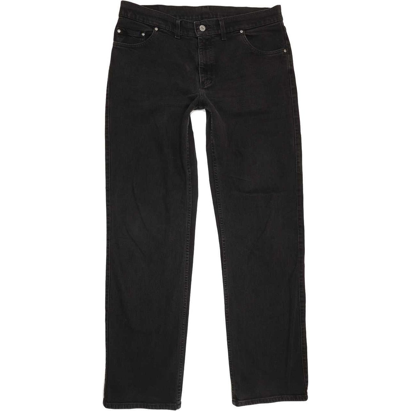 Mustang Big Sur Men Black Straight Regular Stretch Jeans W36 L34