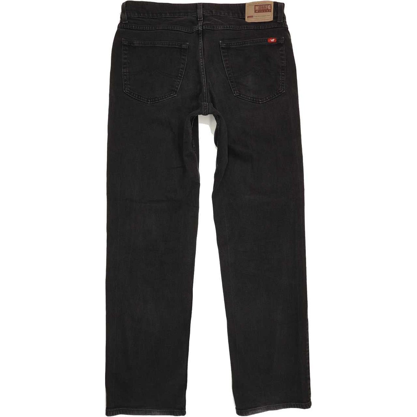 Mustang Big Sur Men Black Straight Regular Stretch Jeans W36 L34