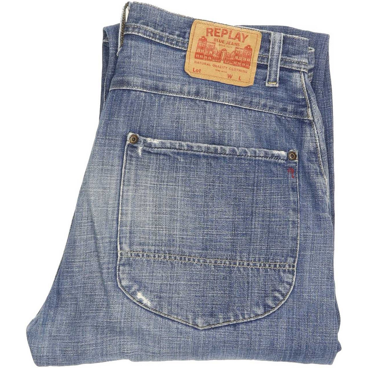 Replay Men Blue Straight Regular Jeans W33 L32