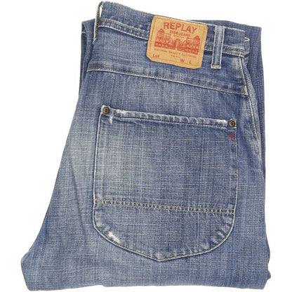 Replay Men Blue Straight Regular Jeans W33 L32
