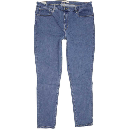 Levi's 721 High Rise Blue Skinny Stretch Jeans High Waisted W35 L30