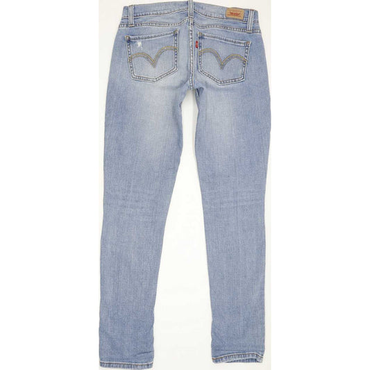 Levi's 524 Low Women Blue Straight Slim Stretch Jeans W28 L6