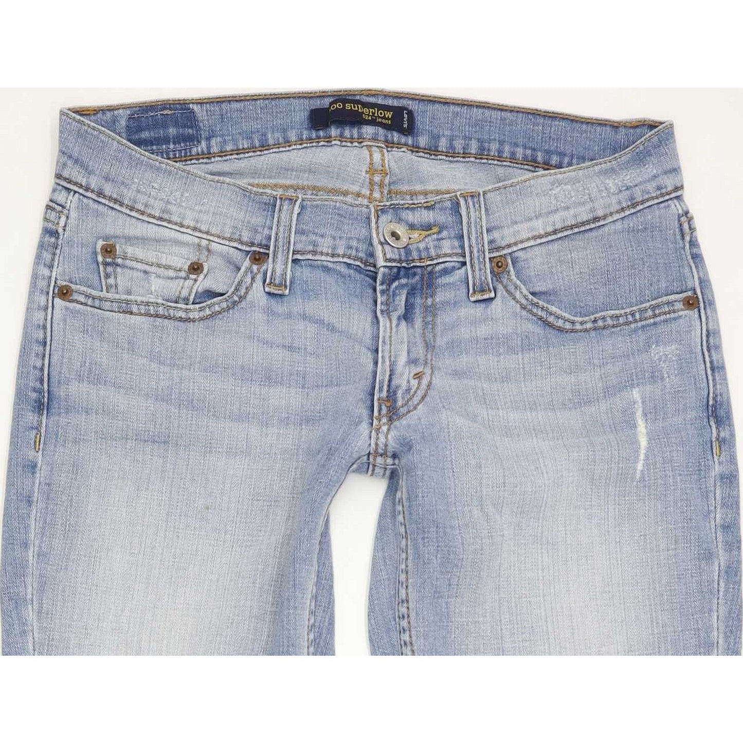 Levi's 524 Low Women Blue Straight Slim Stretch Jeans W28 L6