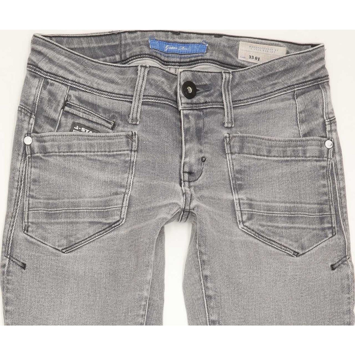 G-Star Low T Women Grey Skinny Slim Stretch Jeans W25 L32