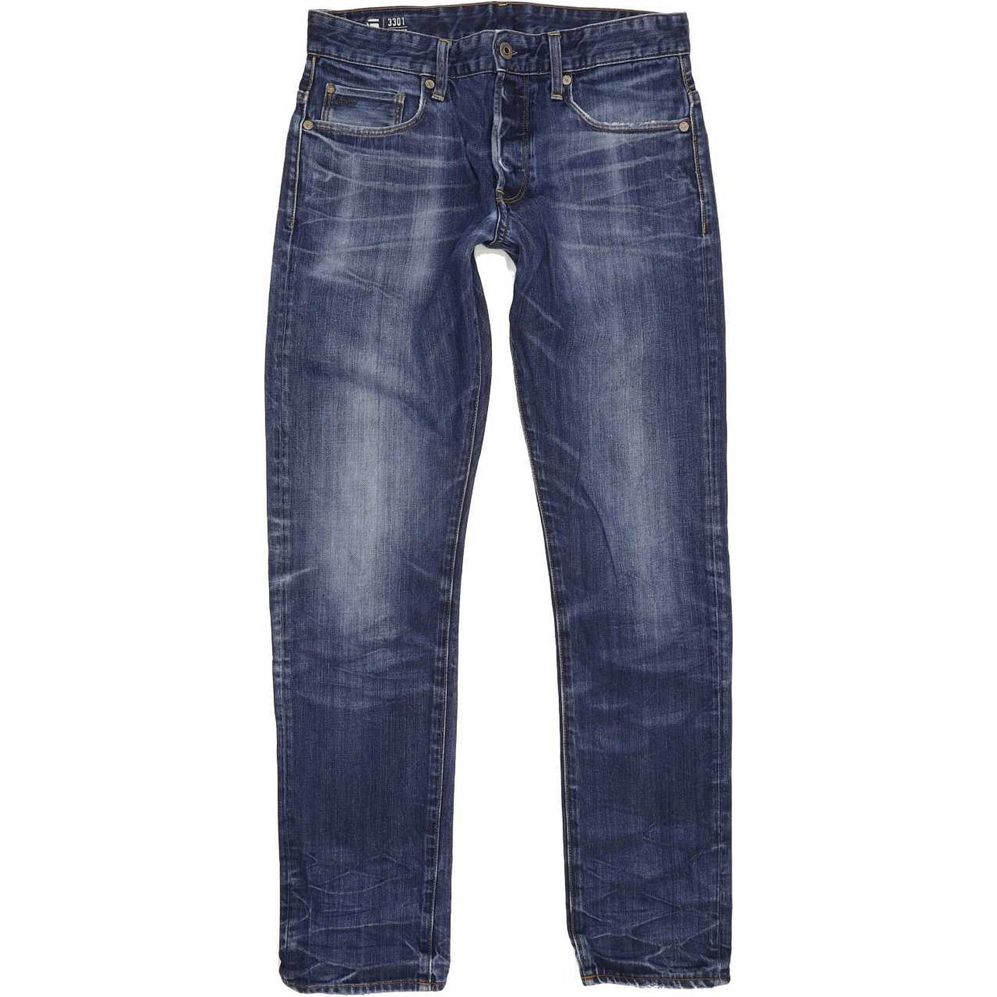 G-Star 3301 Men Blue Tapered Regular Jeans W31 L32