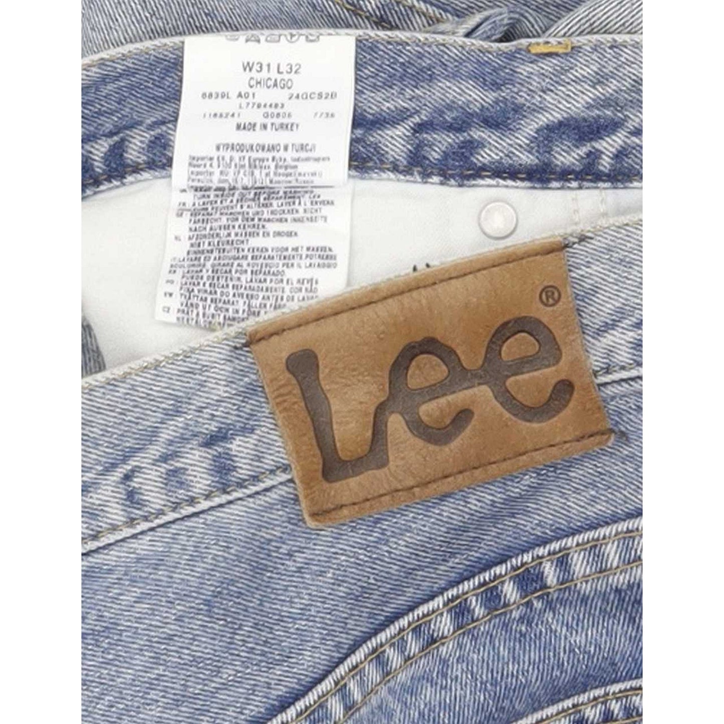 Lee Chicago Men Blue Straight Regular Jeans W31 L32