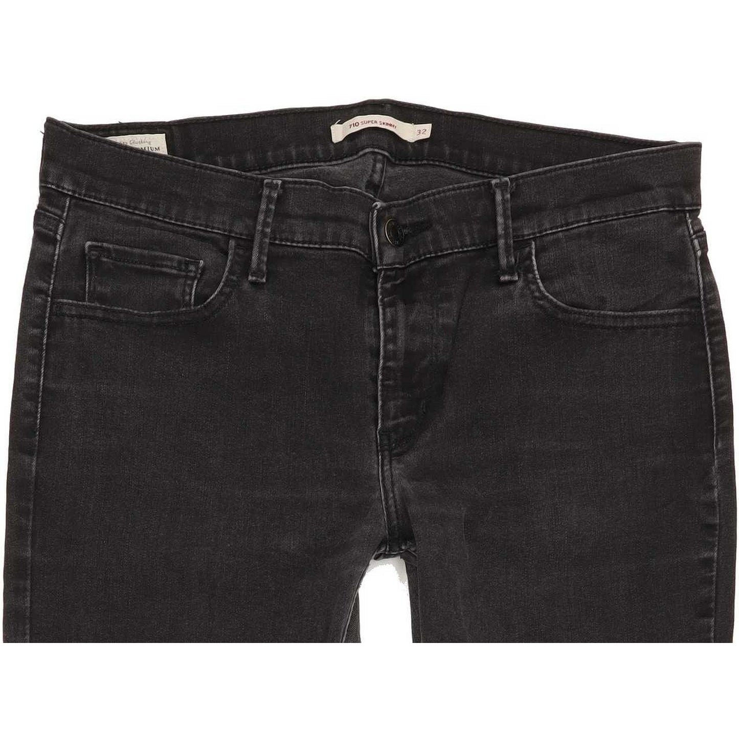 Levi's 710 Super Women Charcoal Skinny Slim Stretch Jeans W32 L31